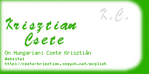 krisztian csete business card