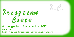 krisztian csete business card